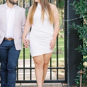 Amanda Uprichard White Backless Dress - Size XL